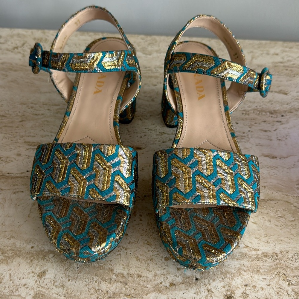 Prada pump sandals are a gorgeous style in excellent condition.